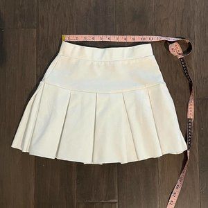 White Lioness Pleated Mini Tennis Skirt XXS